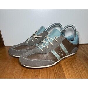 Timberland Shoes Womens Size 8.5 Gray Brown Blue Low Top Lace Up Leather Casual